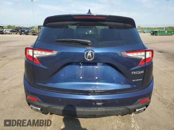 2022 Acura RDX Advance with VIN 5J8TC2H75NL004912, listed as a Copart auction lot 57089065 with 23,728 mi miles and Salvage title. Bid and sale history available at DreamBid. Image 6.