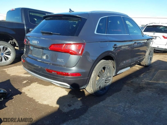 2018 Audi Q5 Premium Plus with VIN WA1BNAFY0J2173966, listed as a IAAI auction lot 41641191 with 106,909 mi miles. Bid and sale history available at carsss.com. Image 4.