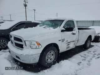 2019 Ram 1500 Classic Tradesman with VIN 3C6JR6DT0KG522621, listed as a Copart auction lot 44314695 with 91,488 mi miles and Salvage Title. Bid and sale history available at carsss.com. Image 1.