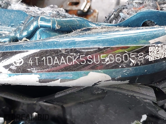 2025 Toyota Camry LE z VIN 4T1DAACK5SU506058, wystawiony jako IAAI lot #42147137 z przebiegiem Nie podano mil oraz . Historia ofert i sprzedaży dostępna na DreamBid. Obrazek 9.