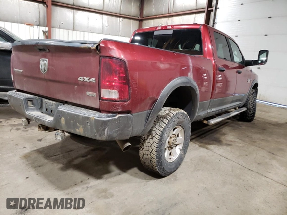 2012 Ram 2500 Big Horn z VIN 3C6UD5DLXCG248688, wystawiony jako Copart lot #57144155 z przebiegiem 90 218 mil mil oraz Szkoda całkowita • Salvage title. Historia ofert i sprzedaży dostępna na DreamBid. Obrazek 3.