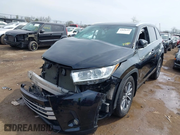 2019 Toyota Highlander SE with VIN 5TDJZRFH6KS716980, listed as a IAAI auction lot 42020293 with Not provided miles and . Bid and sale history available at DreamBid. Image 2.
