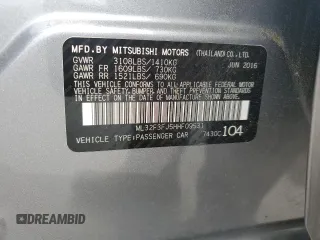 2017 Mitsubishi Mirage ES with VIN ML32F3FJ5HHF09531, listed as a Copart auction lot 58148725 with 71,594 mi miles and Salvage title. Bid and sale history available at DreamBid. Image 12.