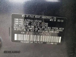 2008 Subaru Impreza i с VIN JF1GE61608H529862, выставлен на аукционе Copart как лот 56716605 с пробегом 137 433 миль миль и Списание • Salvage title. История ставок и продаж доступна на DreamBid. Изображение 12.