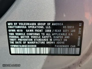 2016 Volkswagen Passat 1.8T SE w/Technology with VIN 1VWBS7A38GC032608, listed as a Copart auction lot 46024555 with 0 mi miles and Salvage Title. Bid and sale history available at carsss.com. Image 13.