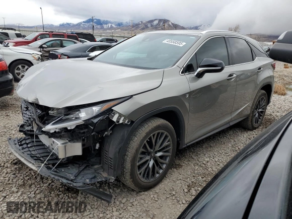 2022 Lexus RX with VIN 2T2SZMDA1NC362551, listed as a Copart auction lot 48558595 with 29,872 mi miles and Salvage Title. Bid and sale history available at carsss.com. Image 1.