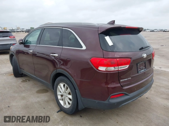 2017 Kia Sorento LX with VIN 5XYPG4A31HG259077, listed as a IAAI auction lot 42199198 with Not Provided miles. Bid and sale history available at carsss.com. Image 3.