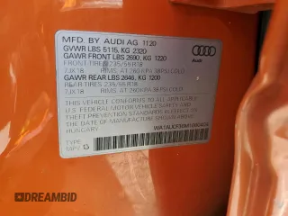 2021 Audi Q3 Premium with VIN WA1AUCF36M1060404, listed as a Copart auction lot 56501285 with 66,594 mi miles and Salvage title. Bid and sale history available at DreamBid. Image 13.
