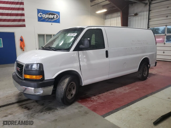 2017 GMC Savana Cargo Van with VIN 1GTW7AFF4H1914667, listed as a Copart auction lot 73007154 with 98,652 mi miles and Salvage Title. Bid and sale history available at carsss.com. Image 1.