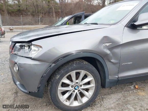 2013 BMW X3 xDrive28i with VIN 5UXWX9C59D0A30784, listed as a IAAI auction lot 41715916 with 119,643 mi miles. Bid and sale history available at carsss.com. Image 6.