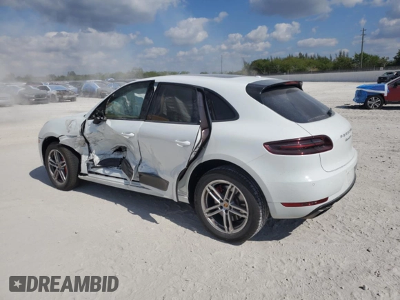 2015 Porsche Macan Turbo with VIN WP1AF2A59FLB98639, listed as a Copart auction lot 53392935 with 48,201 mi miles and Salvage title. Bid and sale history available at DreamBid. Image 2.