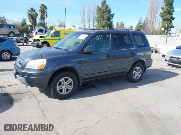 2005 Honda Pilot EX-L z VIN 2HKYF18585H537345, wystawiony jako IAAI lot #41645276 z przebiegiem 140 561 mil mil oraz . Historia ofert i sprzedaży dostępna na DreamBid. Obrazek 2.