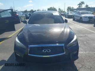 2016 Infiniti Q50 Red Sport 400 with VIN JN1FV7AR4GM451987, listed as a IAAI auction lot 41891826 with 64,931 mi miles and . Bid and sale history available at DreamBid. Image 12.
