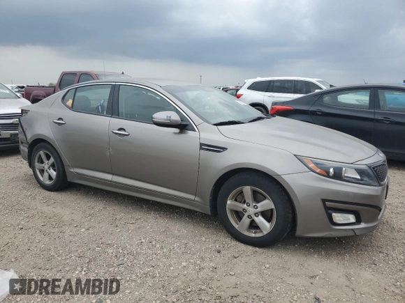 2015 Kia Optima LX with VIN 5XXGM4A72FG382898, listed as a Copart auction lot 50530555 with 105,334 mi miles and Salvage Title. Bid and sale history available at DreamBid. Image 4.