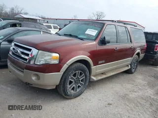 2007 Ford Expedition Max Eddie Bauer with VIN 1FMFK18517LA99281, listed as a IAAI auction lot 41690825 with 249,154 mi miles and . Bid and sale history available at DreamBid. Image 2.