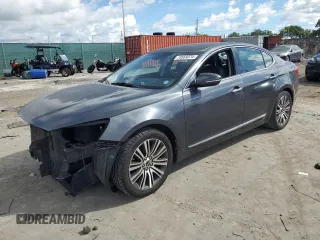 2014 Kia Cadenza Premium with VIN KNALN4D79E5134770, listed as a Copart auction lot 73569374 with 141,599 mi miles and Salvage Title. Bid and sale history available at carsss.com. Image 1.