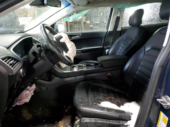 2019 Ford Edge SEL with VIN 2FMPK4J97KBB33669, listed as a Copart auction lot 46812925 with 0 mi miles and Salvage Title. Bid and sale history available at carsss.com. Image 7.