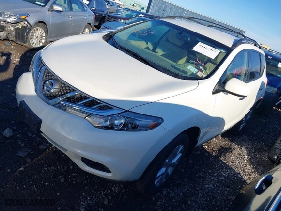 2013 Nissan Murano SL with VIN JN8AZ1MW9DW307608, listed as a IAAI auction lot 41423917 with 70,179 mi miles. Bid and sale history available at carsss.com. Image 2.