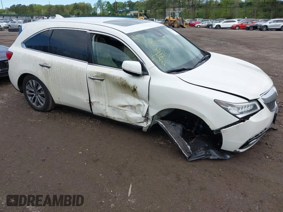 2016 Acura MDX Technology z VIN 5FRYD4H47GB040270, wystawiony jako IAAI lot #42196645 z przebiegiem 72 100 mil mil oraz . Historia ofert i sprzedaży dostępna na DreamBid. Obrazek 1.