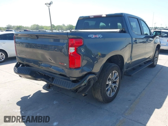 2021 Chevrolet Silverado 1500 RST with VIN 1GCPYEEK3MZ386123, listed as a IAAI auction lot 42020558 with 79,269 mi miles and . Bid and sale history available at DreamBid. Image 4.