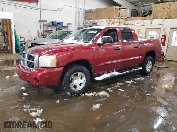 2007 Dodge Dakota SLT with VIN 1D7HW48P37S221039, listed as a Copart auction lot 48104975 with 138,371 mi miles and Salvage Title. Bid and sale history available at carsss.com. Image 1.