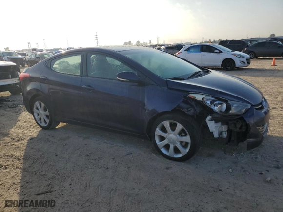 2013 Hyundai Elantra Limited with VIN 5NPDH4AE5DH232677, listed as a Copart auction lot 44137355 with 97,070 mi miles and Salvage Title. Bid and sale history available at carsss.com. Image 4.