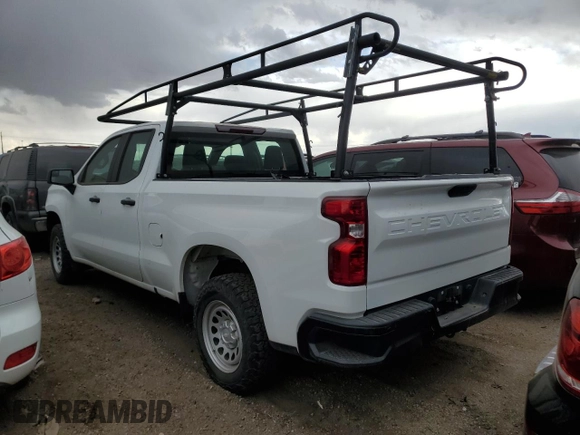 2020 Chevrolet Silverado 1500 Work Truck with VIN 1GCRWAEH7LZ259501, listed as a Copart auction lot 41835655 with 57,525 mi miles and Salvage Title. Bid and sale history available at DreamBid. Image 2.