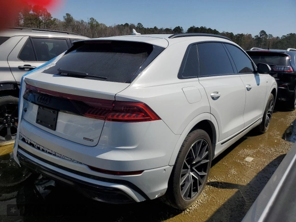 2019 Audi Q8 Prestige with VIN WA1FVAF13KD047532, listed as a Copart auction lot 48422995 with 0 mi miles and Salvage Title. Bid and sale history available at carsss.com. Image 3.