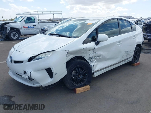 2013 Toyota Prius One with VIN JTDKN3DU2D5655729, listed as a IAAI auction lot 41944784 with 96,951 mi miles. Bid and sale history available at carsss.com. Image 2.
