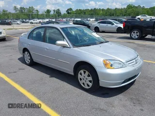 2003 Honda Civic EX with VIN 1HGES26753L007546, listed as a IAAI auction lot 42169138 with 151,688 mi miles. Bid and sale history available at carsss.com. Image 1.