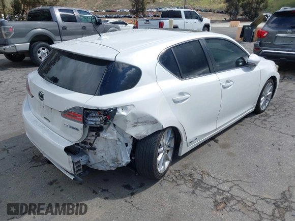 2012 Lexus CT CT 200h with VIN JTHKD5BHXC2075227, listed as a IAAI auction lot 41740583 with 129,412 mi miles and . Bid and sale history available at carsss.com. Image 4.