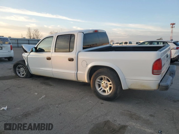 2004 Dodge Dakota Sport with VIN 1D7HL38K74S663700, listed as a Copart auction lot 86971564 with 0 mi miles and Salvage Title. Bid and sale history available at carsss.com. Image 2.
