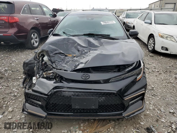 2021 Toyota Corolla SE with VIN 5YFM4MCE0MP077175, listed as a Copart auction lot 79843174 with 32,017 mi miles and Salvage Title. Bid and sale history available at carsss.com. Image 5.