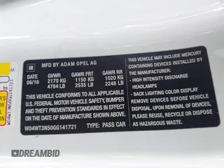 2016 Buick Cascada Premium с VIN W04WT3N50GG141721, выставлен на аукционе IAAI как лот 42779866 с пробегом 71 183 миль миль и . История ставок и продаж доступна на DreamBid. Изображение 9.