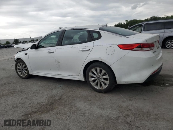 2018 Kia Optima LX with VIN 5XXGT4L3XJG253264, listed as a Copart auction lot 52143655 with 136,592 mi miles and Salvage Title. Bid and sale history available at carsss.com. Image 2.