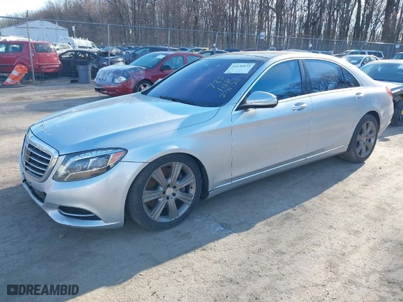 2015 Mercedes-Benz S-Class S 550 with VIN WDDUG8FBXFA084888, listed as a IAAI auction lot 41636873 with 159,841 mi miles. Bid and sale history available at carsss.com. Image 2.
