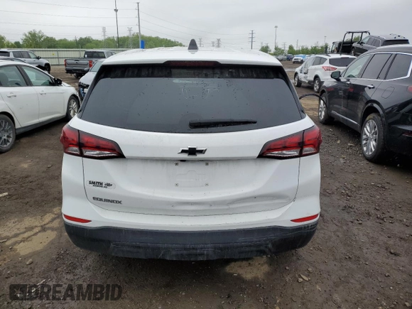 2023 Chevrolet Equinox LS with VIN 3GNAXHEGXPL244473, listed as a Copart auction lot 57528505 with 18,244 mi miles and Non repairable. Bid and sale history available at DreamBid. Image 6.