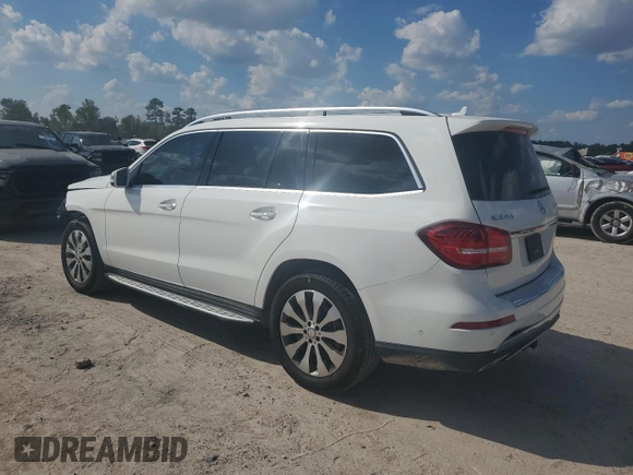 2017 Mercedes-Benz GLS 450 with VIN 4JGDF6EE9HA851724, listed as a Copart auction lot 71825474 with 38,626 mi miles and Salvage Title. Bid and sale history available at DreamBid. Image 2.