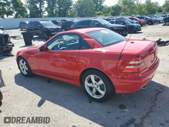 2002 Mercedes-Benz SLK 320 with VIN WDBKK65F62F246665, listed as a Copart auction lot 61410145 with Not provided miles and Salvage title. Bid and sale history available at DreamBid. Image 2.