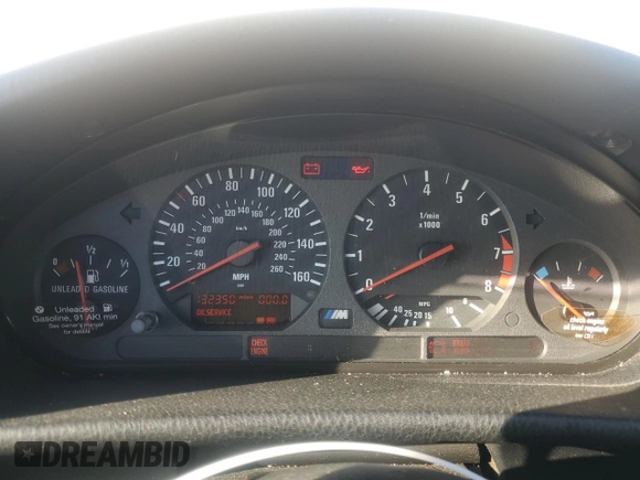 1997 BMW 3 Series M3 with VIN WBSBG9325VEY75132, listed as a Copart auction lot 43638795 with 132,350 mi miles and Salvage title. Bid and sale history available at DreamBid. Image 9.