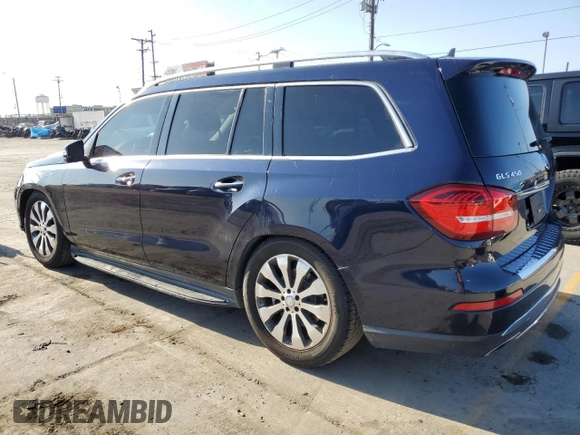 2017 Mercedes-Benz GLS 450 with VIN 4JGDF6EE5HA800107, listed as a Copart auction lot 64092525 with 77,620 mi miles and Salvage title. Bid and sale history available at DreamBid. Image 2.