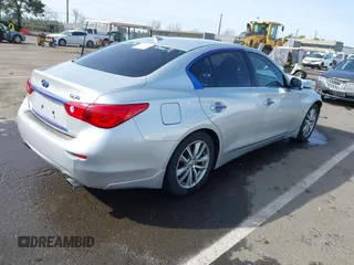 2014 Infiniti Q50 Premium with VIN JN1BV7AP2EM679481, listed as a IAAI auction lot 41836371 with 133,393 mi miles. Bid and sale history available at carsss.com. Image 4.