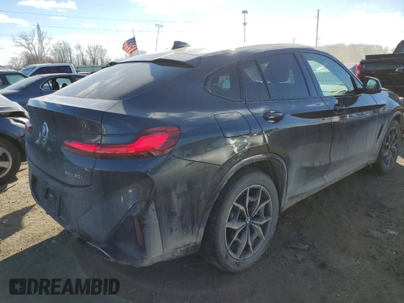 2022 BMW X4 xDrive30i with VIN 5UX33DT02N9M34154, listed as a Copart auction lot 39269123 with 383 mi miles. Bid and sale history available at carsss.com. Image 3.