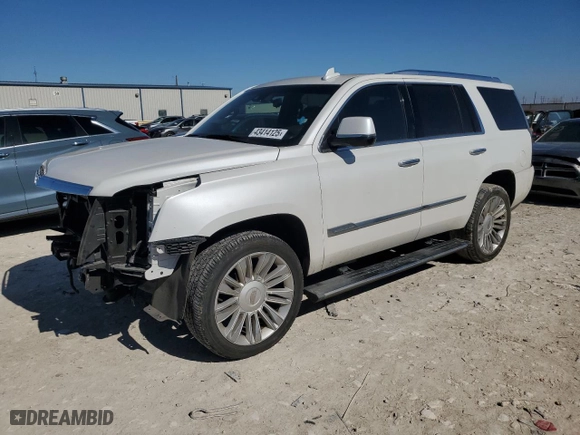 2017 Cadillac Escalade Platinum with VIN 1GYS3DKJ4HR327774, listed as a Copart auction lot 43414125 with 70,845 mi miles and Salvage Title. Bid and sale history available at carsss.com. Image 1.