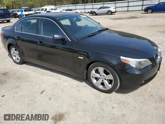 2007 BMW 5 Series 530xi with VIN WBANF73517CY17309, listed as a Copart auction lot 52692025 with 90,817 mi miles and Salvage title. Bid and sale history available at DreamBid. Image 4.