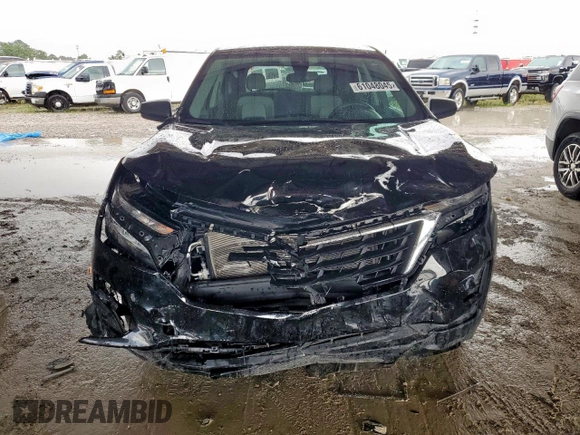 2024 Chevrolet Equinox LS with VIN 3GNAXHEG0RL366097, listed as a Copart auction lot 61048045 with 22,968 mi miles and Salvage title. Bid and sale history available at DreamBid. Image 5.