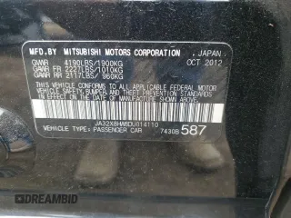 2013 Mitsubishi Lancer GTS with VIN JA32X8HW8DU014110, listed as a Copart auction lot 77672344 with 75,970 mi miles and Salvage Title. Bid and sale history available at carsss.com. Image 13.