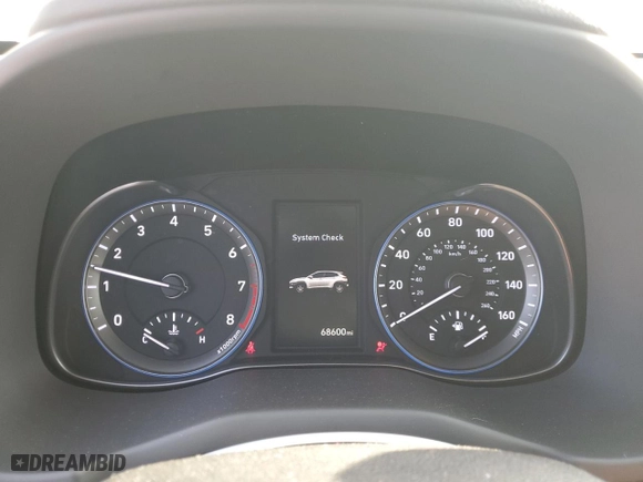 2019 Hyundai Kona Ultimate with VIN KM8K53A54KU215197, listed as a Copart auction lot 84950934 with 68,600 mi miles and Salvage Title. Bid and sale history available at carsss.com. Image 9.