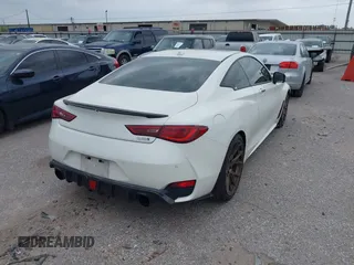 2017 Infiniti Q60 Red Sport 400 with VIN JN1FV7EK8HM610878, listed as a IAAI auction lot 41912063 with 93,680 mi miles and . Bid and sale history available at carsss.com. Image 4.