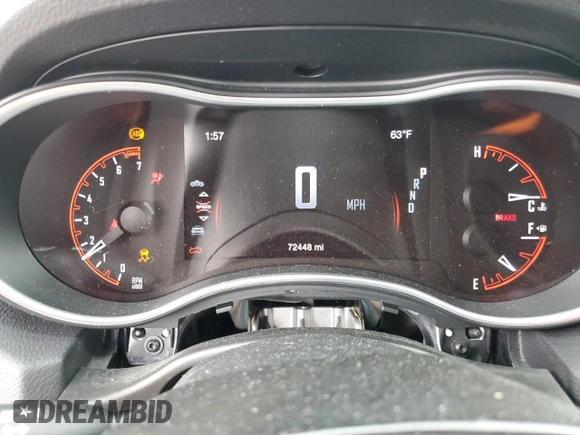2020 Dodge Durango SXT Plus with VIN 1C4RDJAG8LC166685, listed as a Copart auction lot 58736085 with 72,448 mi miles and Salvage title. Bid and sale history available at DreamBid. Image 9.